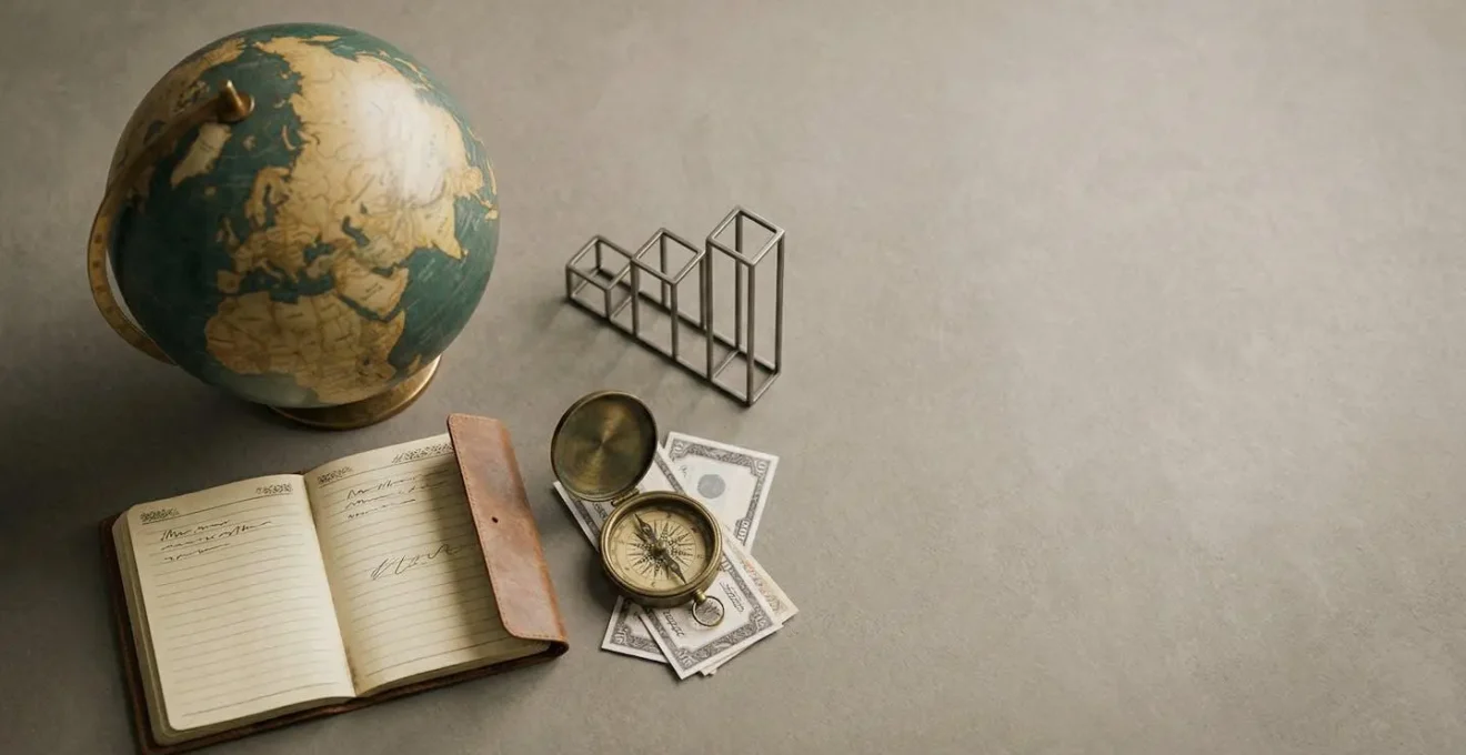 Global financial opportunity visualization with emerging markets investment concept