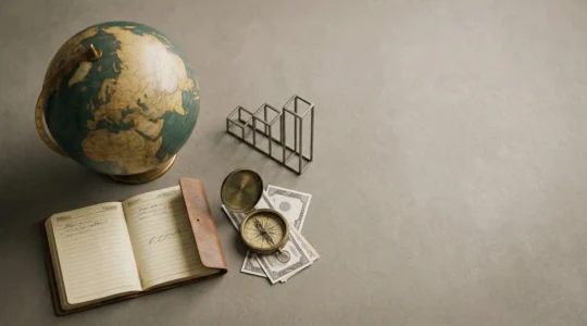 Global financial opportunity visualization with emerging markets investment concept