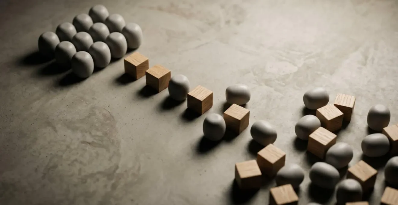 Abstract visual representation of fragmented attention and mental context switching