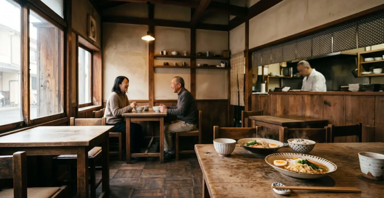 Intimate local restaurant scene with authentic cuisine and community atmosphere