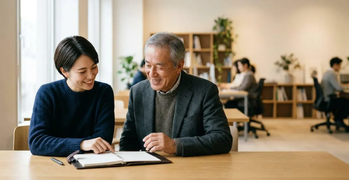 Diverse team of young and senior professionals collaborating naturally in modern workspace