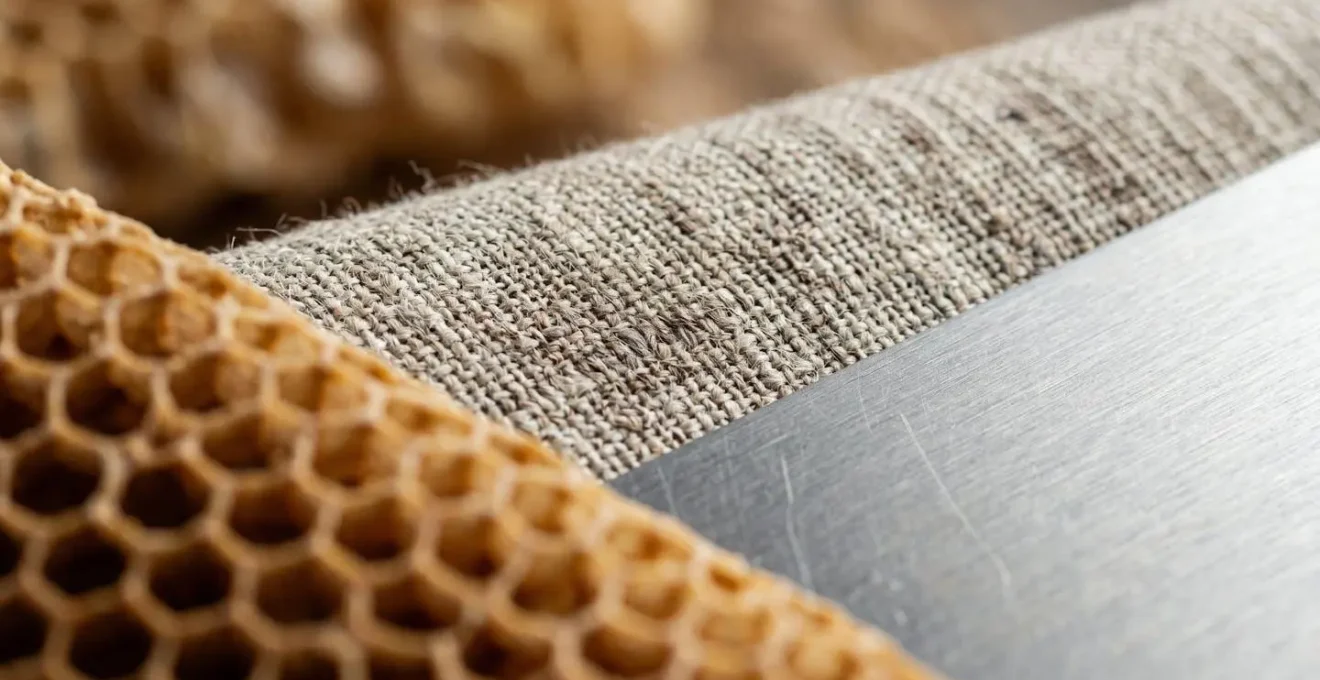 Macro photograph showing layered investment bond strategy with diverse fixed income instruments symbolized through textural elements