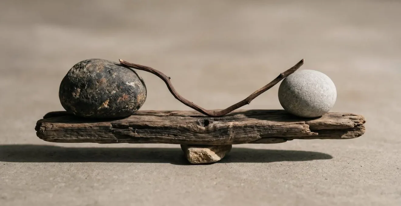 A delicate balance of stones, symbolizing the careful and thoughtful communication needed to correct misinformation.